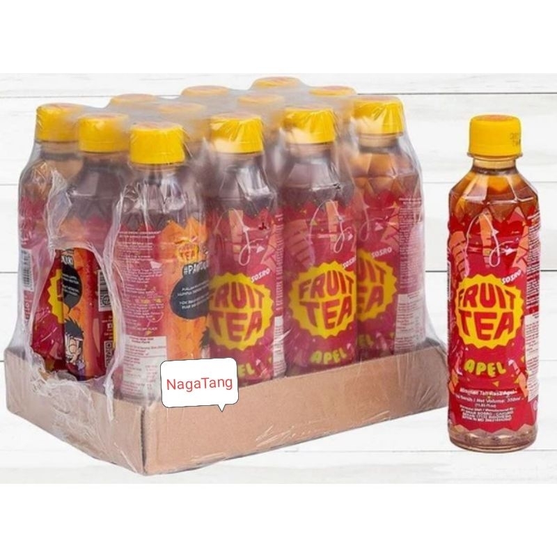 Jual FRUIT TEA 350ML 1 KARTON ISI 12 BOTOL RASA APEL DAN BLACKCURRANT ...