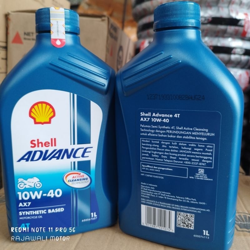 Jual oli shell AX 7 1 liter sae 10W-40 synthetic original | Shopee ...