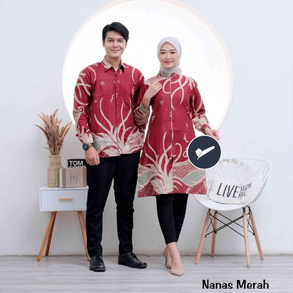Jual Anonim Batik - Batik Couple Kemeja Pria Lengan Panjang dan Tunik ...