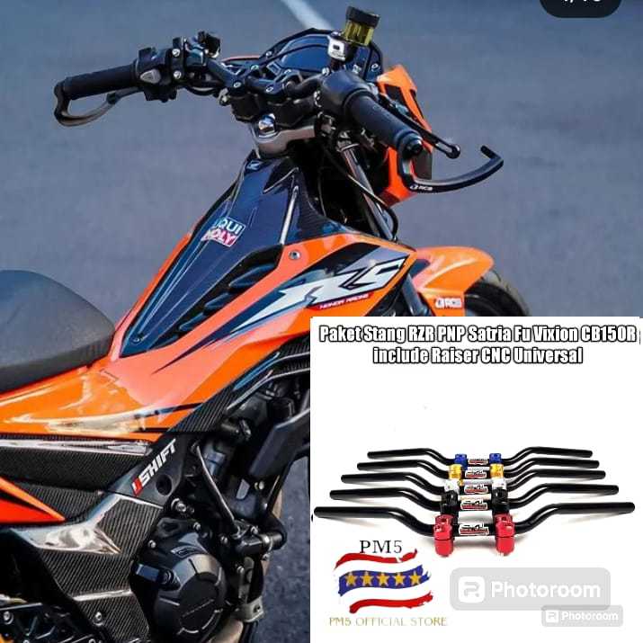 Jual STANG STIR RZR MODEL ROADRACE SET RAISER PENINGGI STANG CNC IMPORT ...