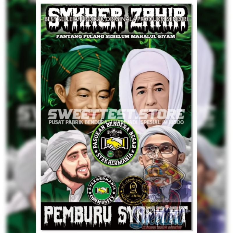Jual 1 HARI JADI + FREE STICKER, BENDERA PRINTING CUSTOM SOLO, CETAK ...