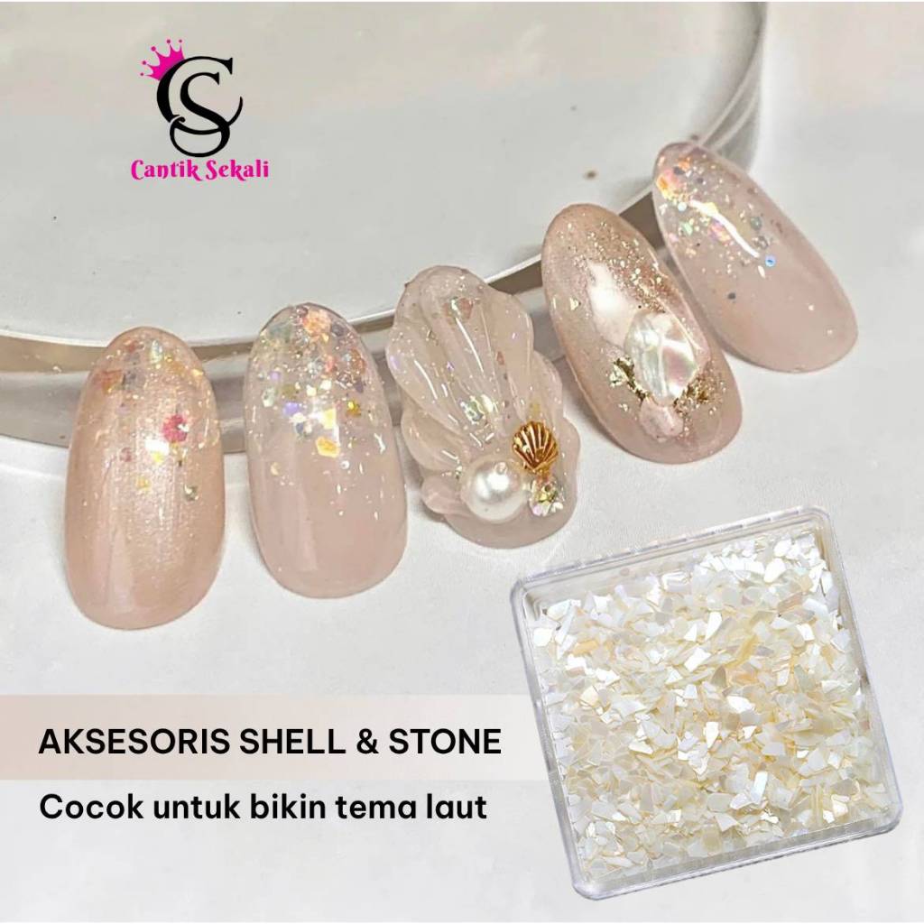 Jual Shell Serpihan Kerang Aksesoris untuk Nail Art Payet Kerang untuk ...