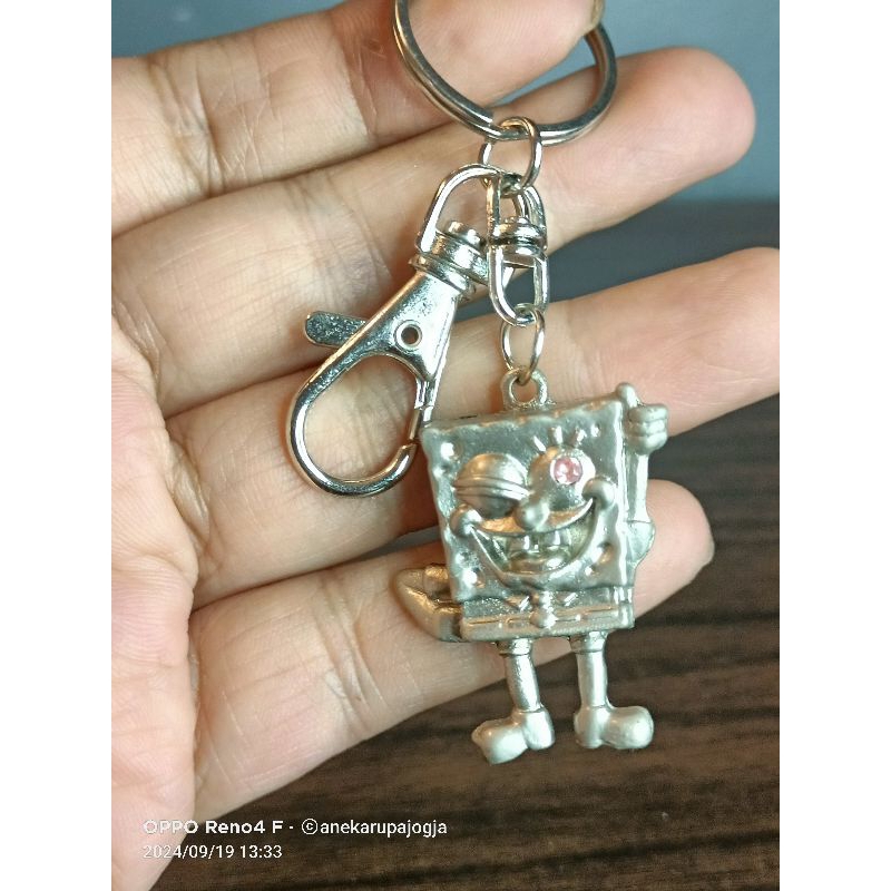 Jual gantungan kunci keychain spongebob square pants besi | Shopee ...