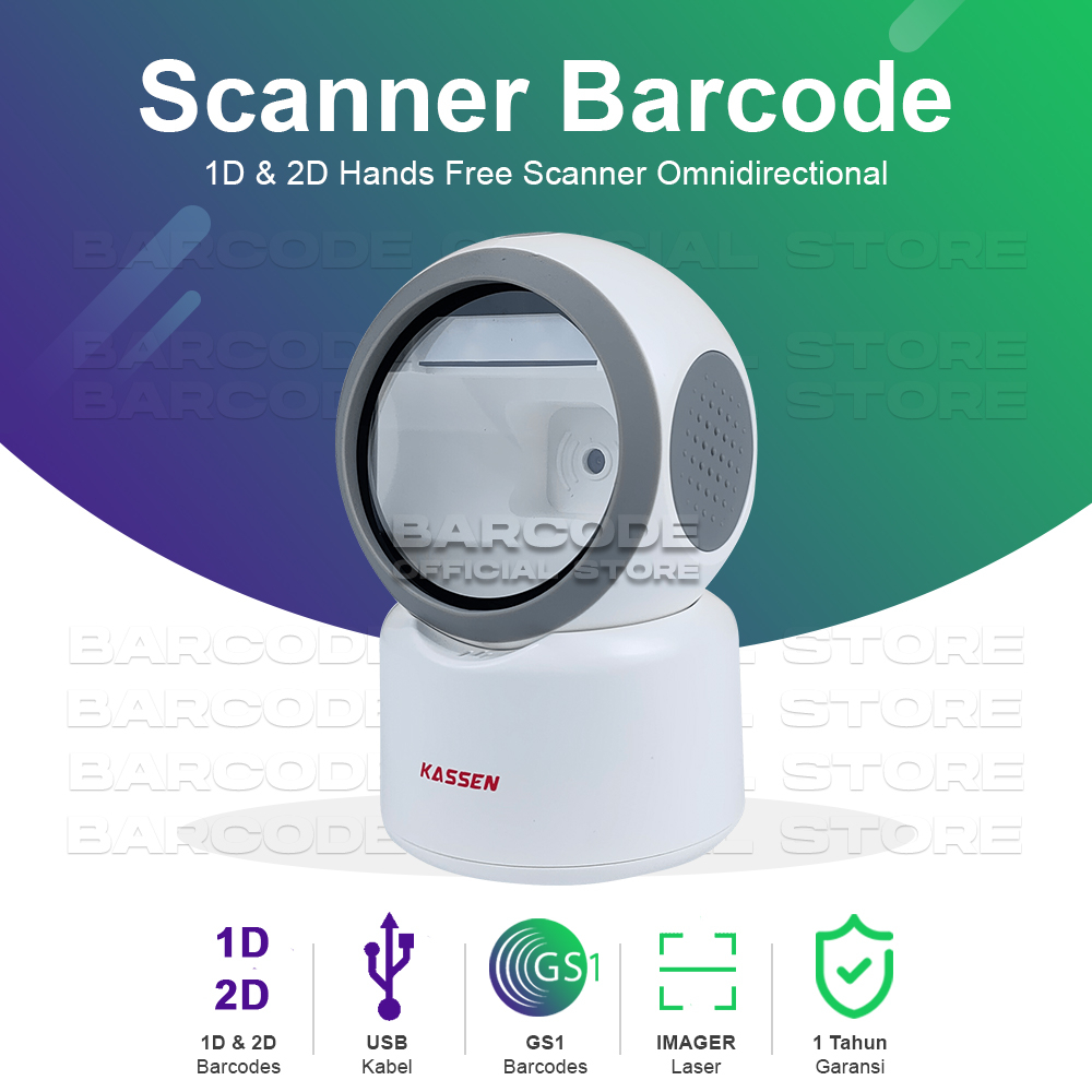 Jual Kassen RS720 Scanner Barcode 2 Dimensi Scan QR Code Minimarket ...