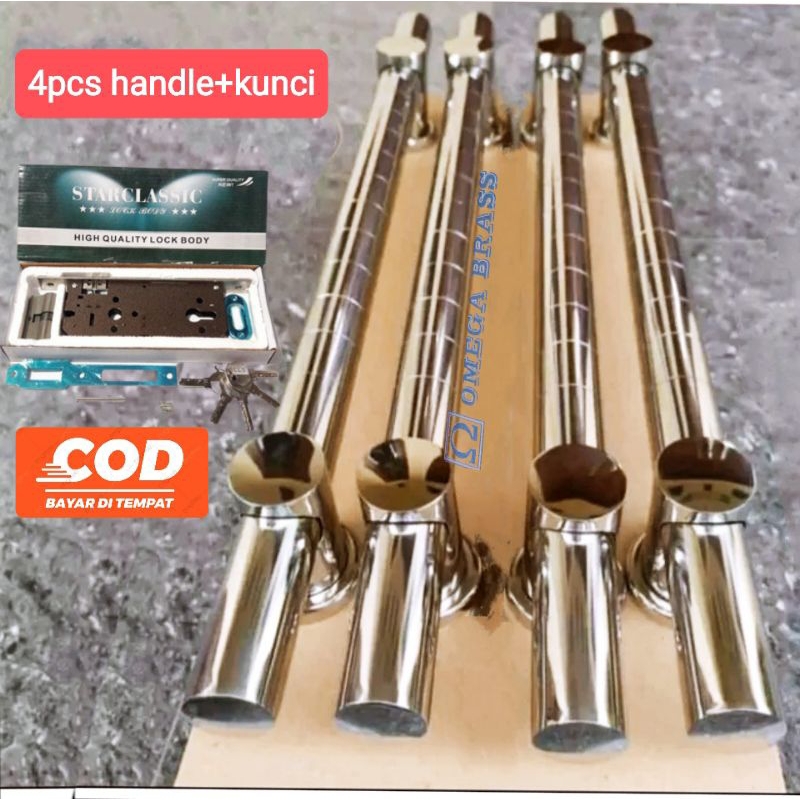 Handle pintu rumah stainless panjang 45 60 80 cm/gagang pintu rumah