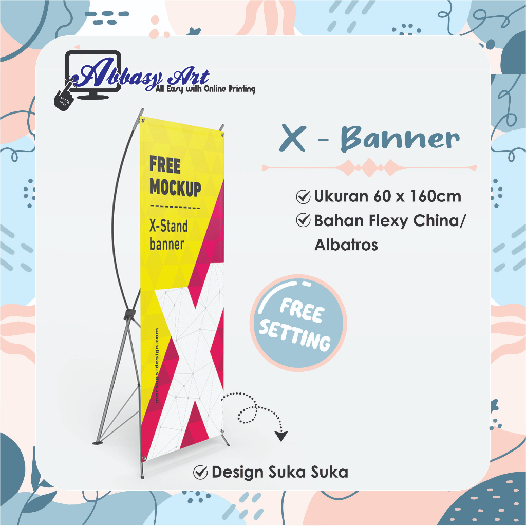 Jual FREE DESIGN Cetak X Banner Murah - Print X Banner 60 x 160 - X ...