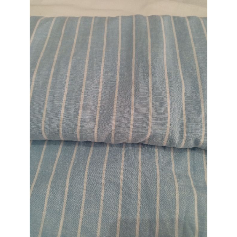 Jual LINEN PARIS SALUR PUTIH DASAR BIRU MUDA (150-200 cm) | Shopee ...
