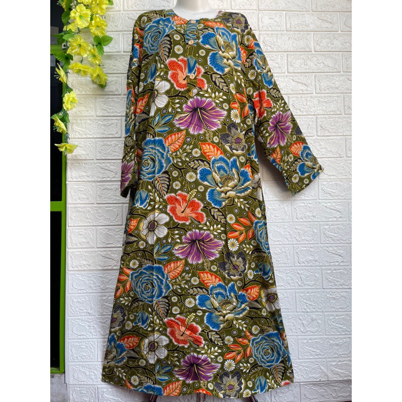 Jual COD LD 20 KUB Longdress Lengan Panjang Motif Batik Terbaru