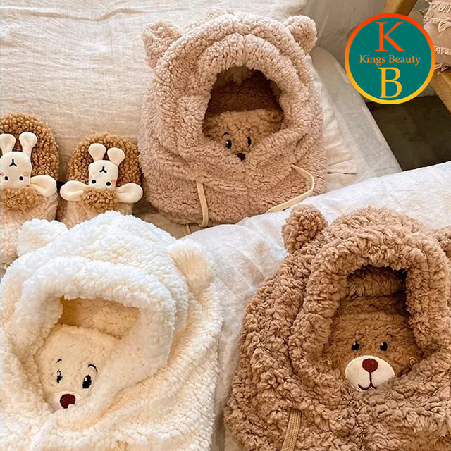 Jual Topi Masker Teddy Bear / Set Topi KuplukSyal / Topi Lucu Bahan ...