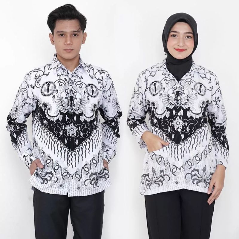 Jual Seragam PGRI pria dan wanita terbaru full furing baju batik PGRI