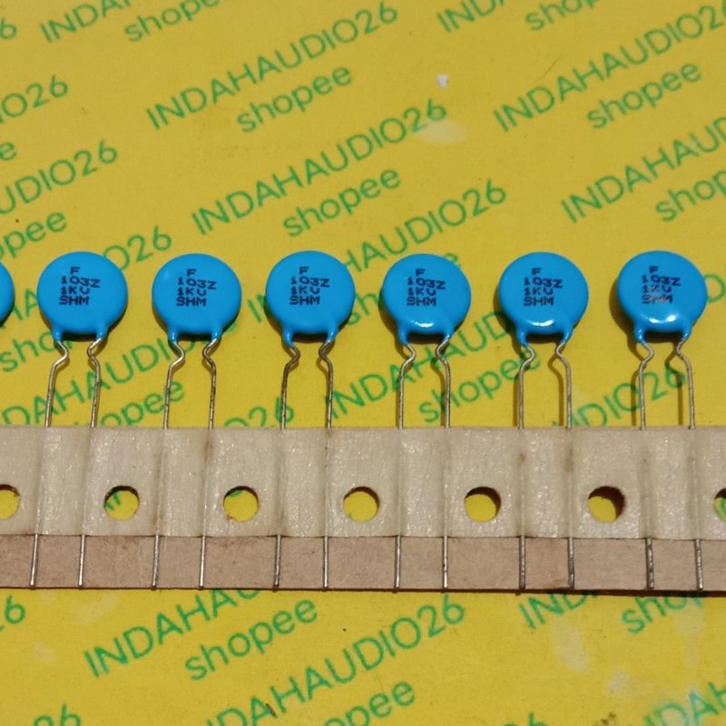 Jual F 103Z 1KV SHM 5mm 10nf 10n 103 1kv kapasitor keramik 10 n nf 1kv ...