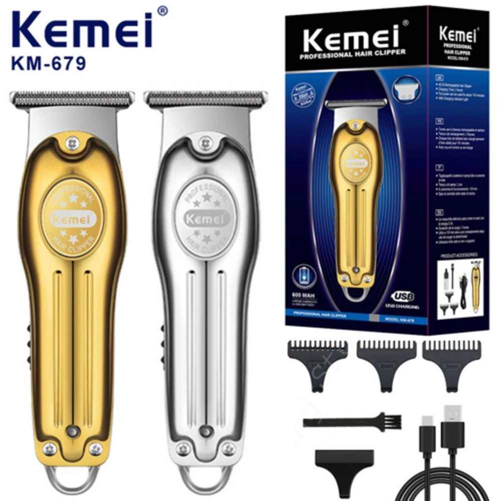 Alat Cukur Rambut Elektrik Kemei KM 679 Mesin Cukur Rambut Profesional Hair Clipper Rechargeable | AutoStock