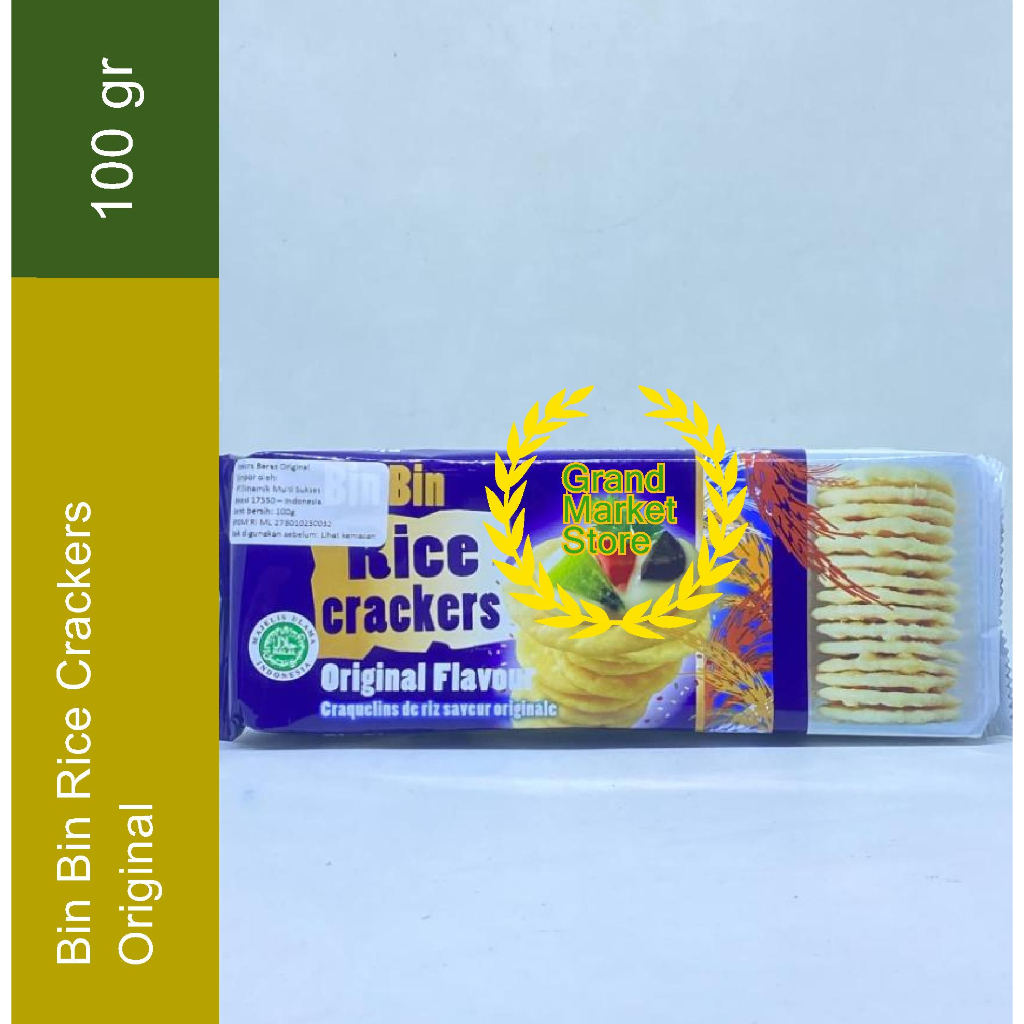Jual Bin Bin Rice Crackers Original Flavor Biskuit Beras Rasa Original