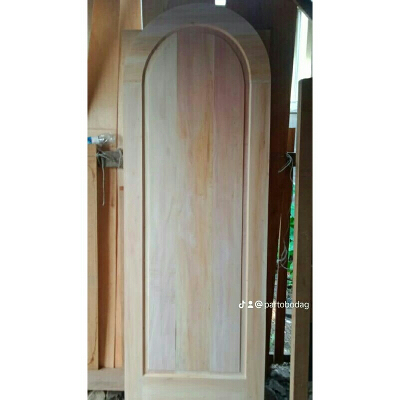 Jual Kusen Daun Pintu Lengkung Kayu Mahoni Shopee Indonesia 