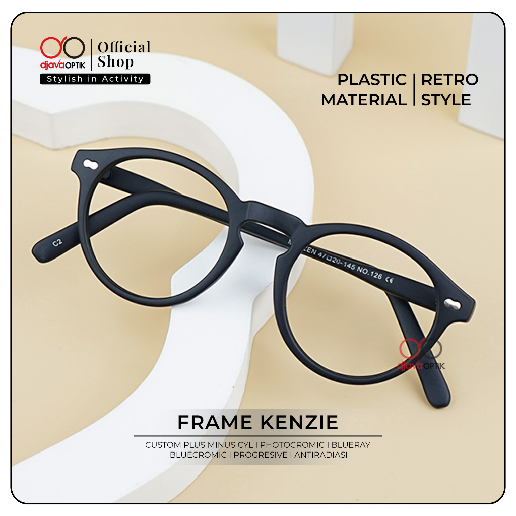 Jual DJAVA OPTIK Frame Kenzie Kacamata Korea Bulat Model Retro