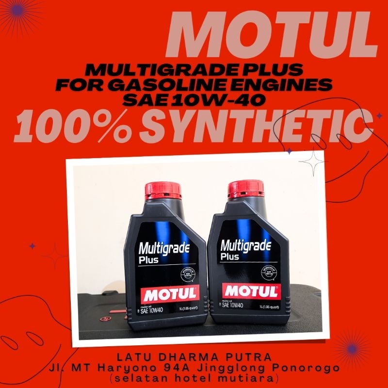 Jual Motul Multigrade Plus for Gasoline engines Sae 10w-40 1liter ...
