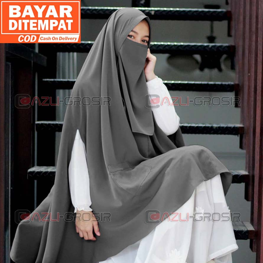 Gratis Cadar Khimar Jumbo Syari As Syifa Softpet Magic Pocket Hijab Instan Asyifa XXL Wolfis Premium