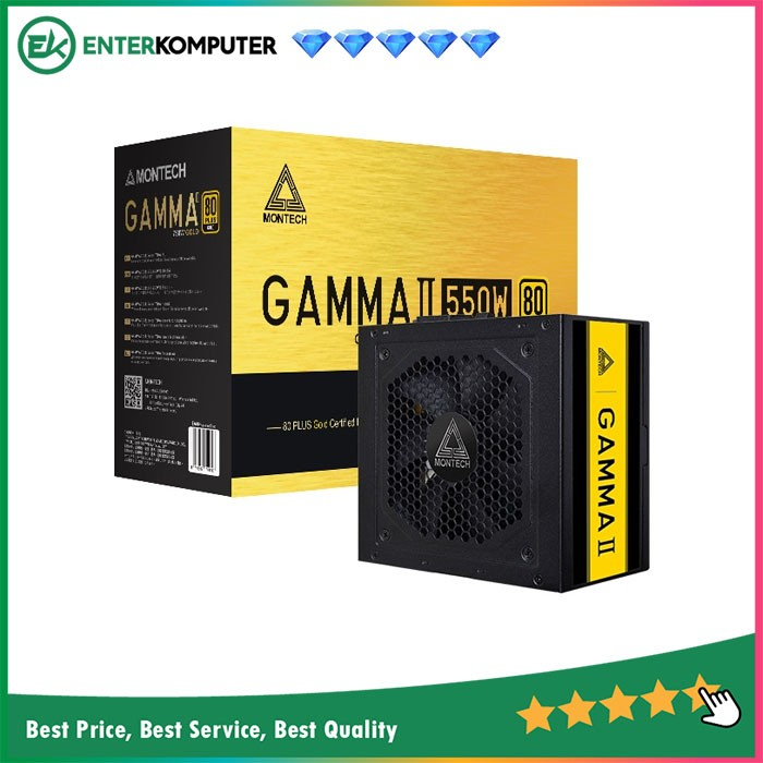 Jual Montech Gamma II 550W 80+ Gold Flat Cables / PSU 550W | Shopee ...