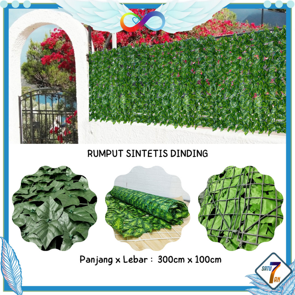 Jual Daun Rambat Plastik Dekorasi Dinding Daun Rumput Sintetis Pagar ...