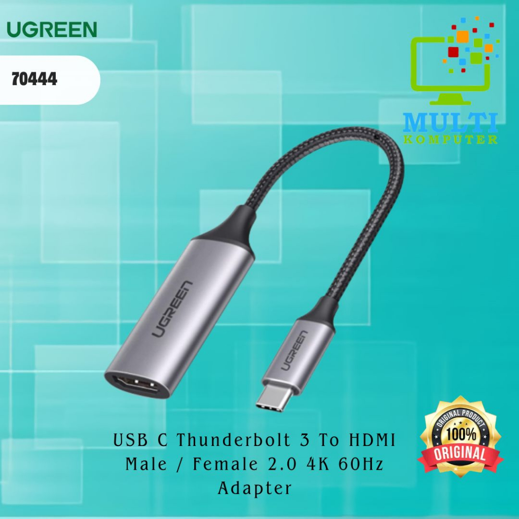 Jual Ugreen Usb C Thunderbolt 3 To Hdmi Male Female 20 4k 60hz Adapter Shopee Indonesia 5274