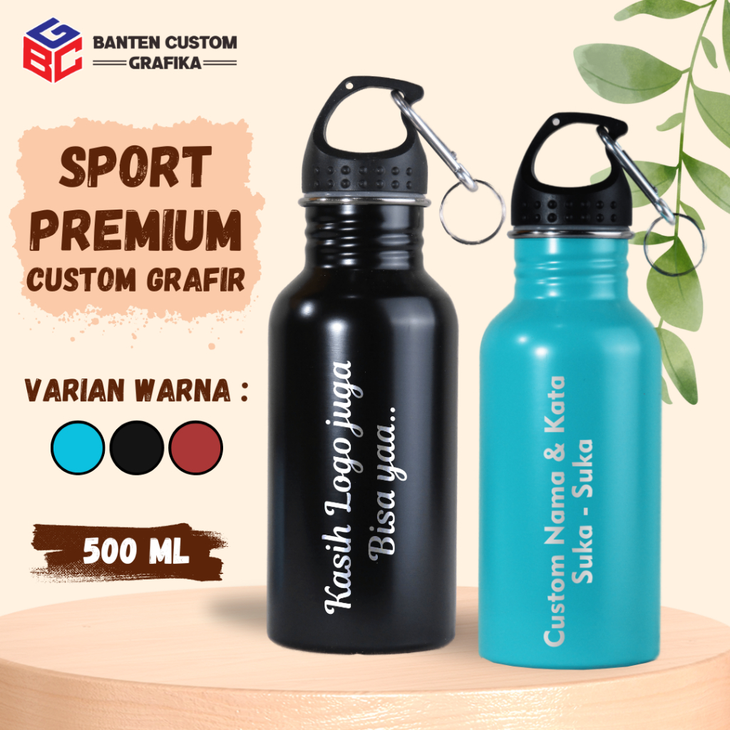 Jual Botol Sport Premium Free Nama dan Logo Sendiri | Shopee Indonesia