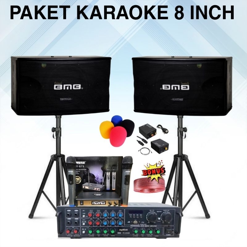 Jual Paket Sound System Karaoke Bmb 8 Inch Sound Cafe Dan Resto Komplit