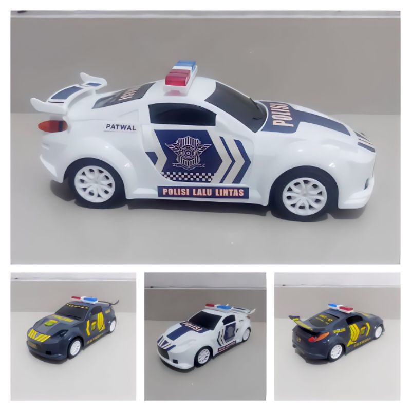 Jual Mainan Mobil Polisi Patroli Jalan Bump & Go Lampu Bunyi Suara