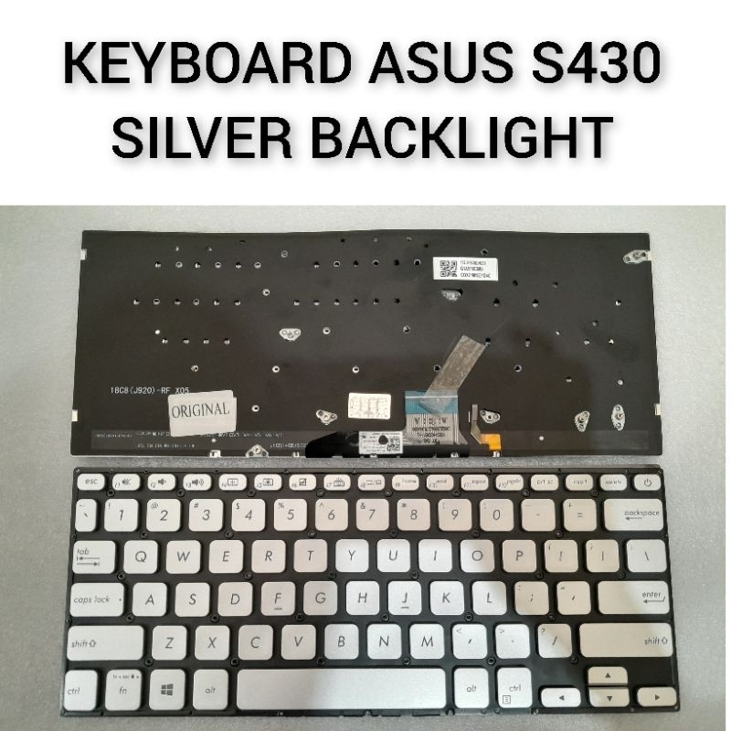 Jual KEYBOARD ASUS S430 SILVER BACKLIGHT | Shopee Indonesia