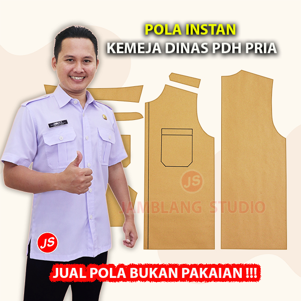 Jual Pola Instan Kemeja Dinas PDH Pria | Shopee Indonesia