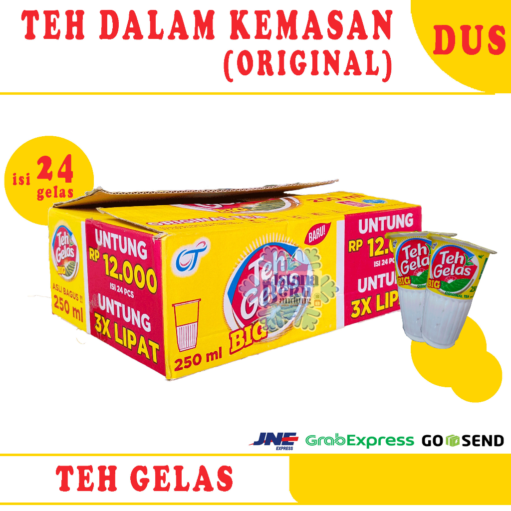 Jual Teh Gelas Big Original 250ml Karton Shopee Indonesia 1273