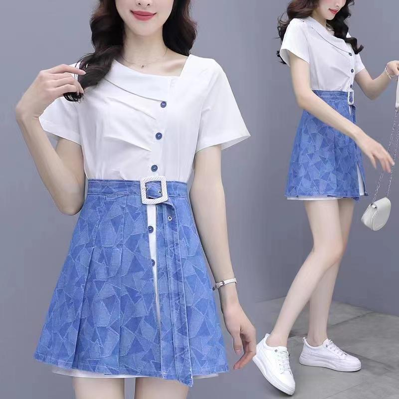 Jual SETELAN ROK WANITA IMPORT / SET ATASAN LOOK MINI DRESS N ROK STYLE ...