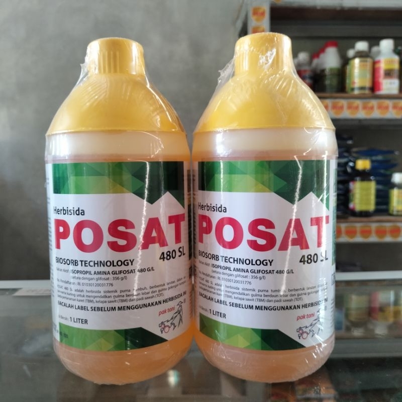 Jual POSAT 480 SL 1 Liter Herbisida Pembasmi Rumput Mati Tuntas Sampai ...