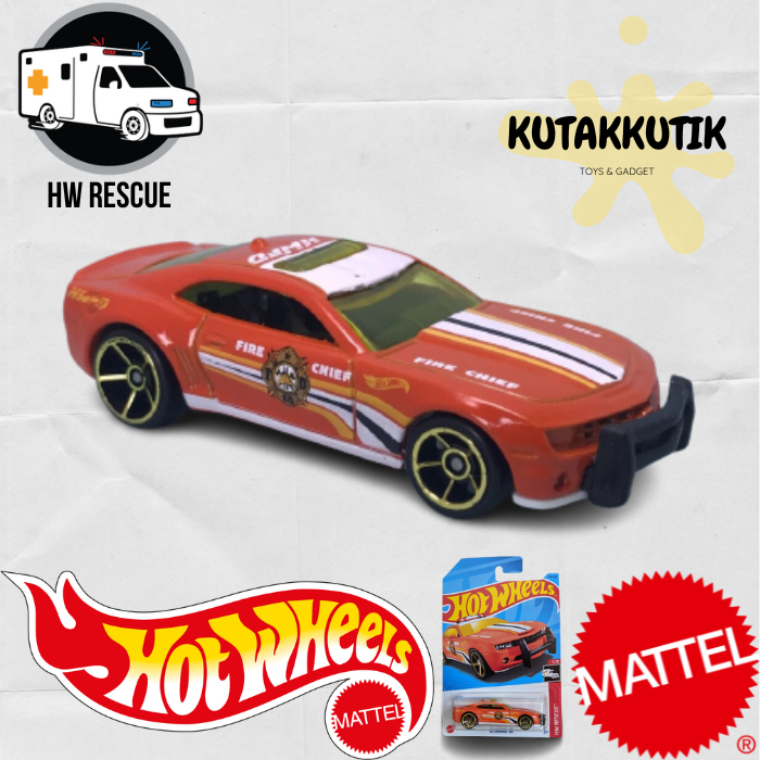 Jual Hot Wheels Mobil Polisi Fire Dept 10 Camaro SS Orange Lot M