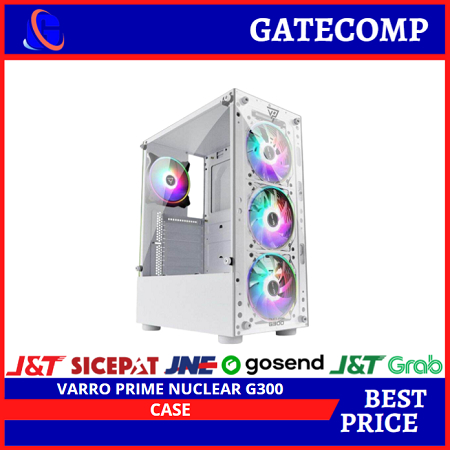 Jual CASING GAMING VARRO PRIME NUCLEAR G300 + 3 FAN RGB - Hitam ...