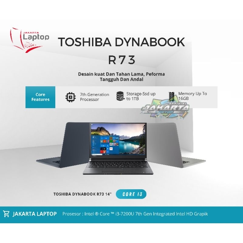 Jual Laptop Toshiba Portege R73 | Gen6 | Core i3 | Ram 16gb | Ssd 512Gb ...
