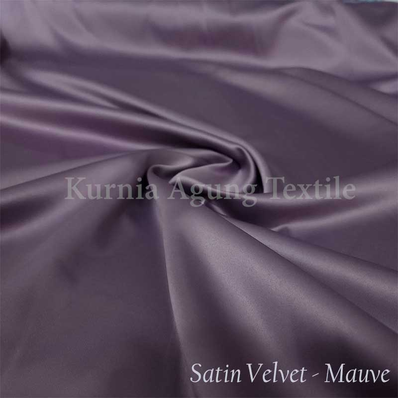 Kain Warna MAUVE Satin Velvet Brokat Soft Tulle DOT Meteran Bahan Gamis  Dress Kebaya Premium