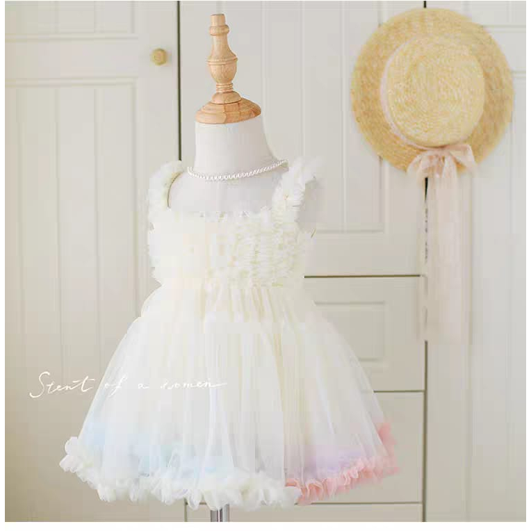 Nevada Checkered Ruffle Maxi Dress Anak Perempuan main image 0