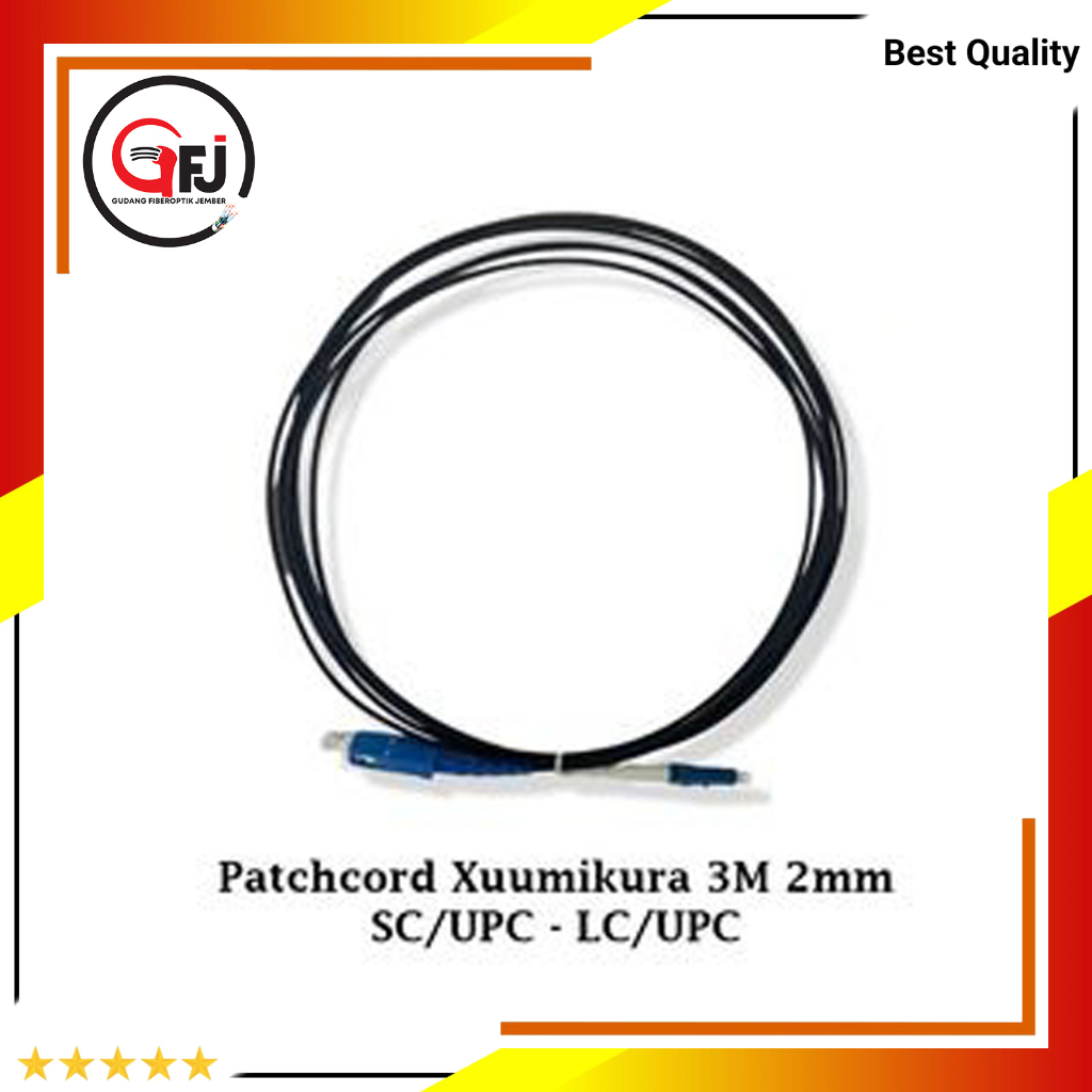 Jual Patchcord 3M 2mm Xumikura SC/UPC - LC/UPC Fiber Optik HITAM ...