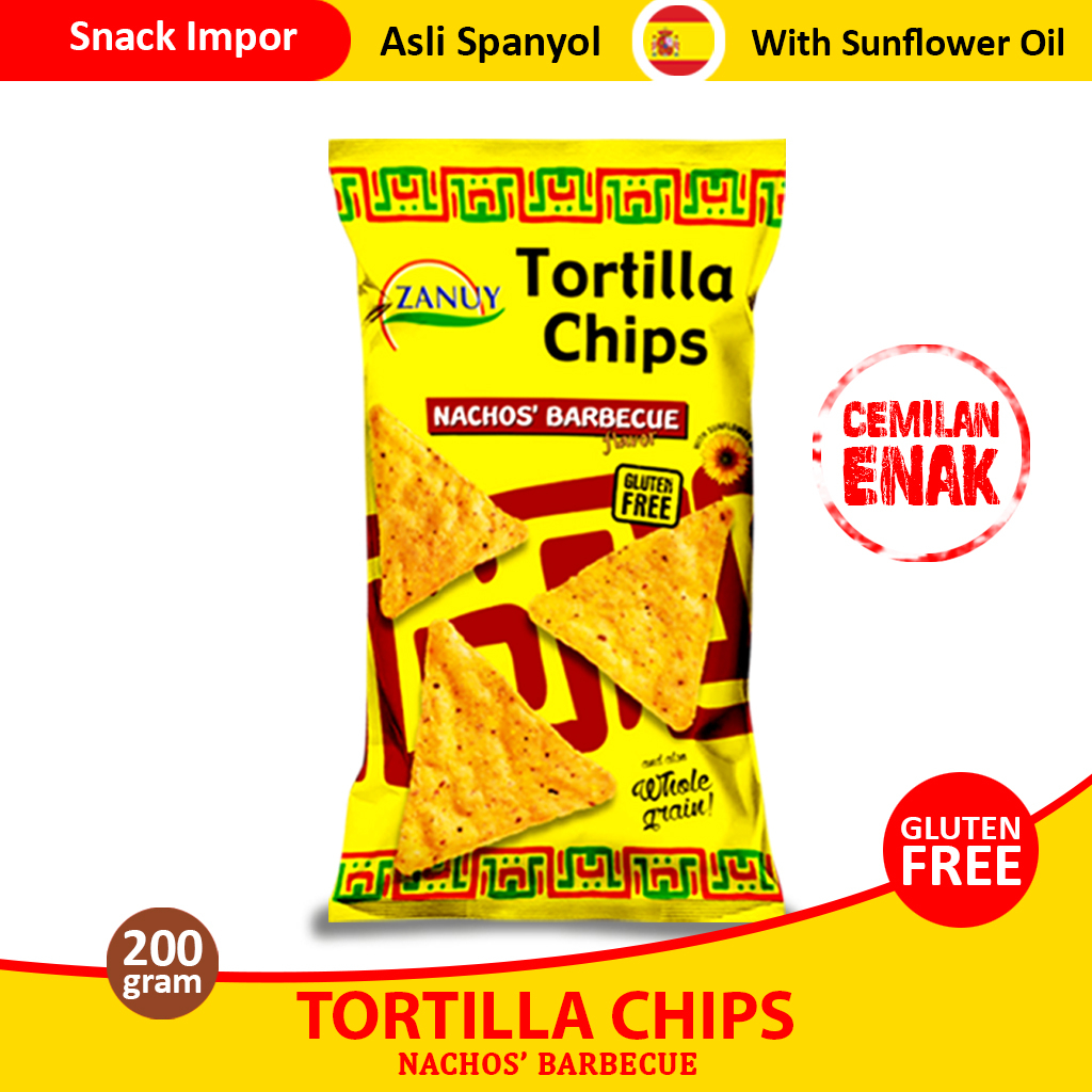 Jual Zanuy Tortilla Chips Nachos Barbecue 200g Snack Import Spanyol