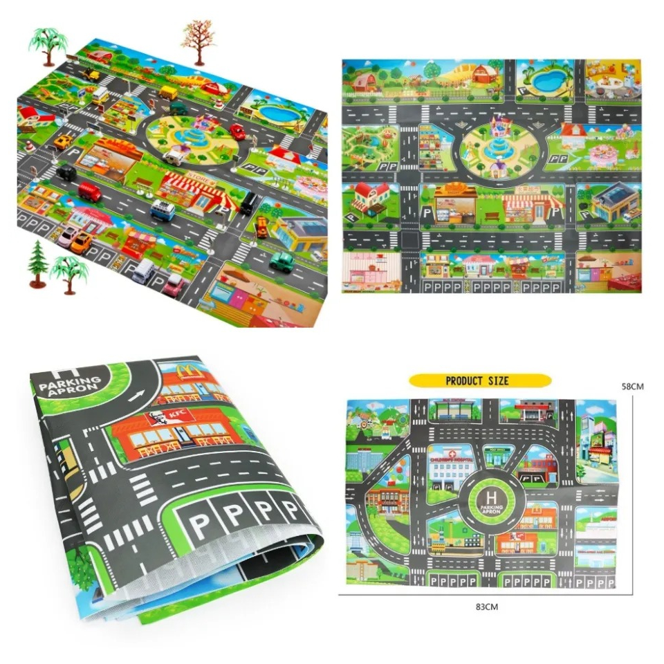 Jual Play Maps Peta Bermain Anak Pretend Play Map Peta Kota Bermain ...