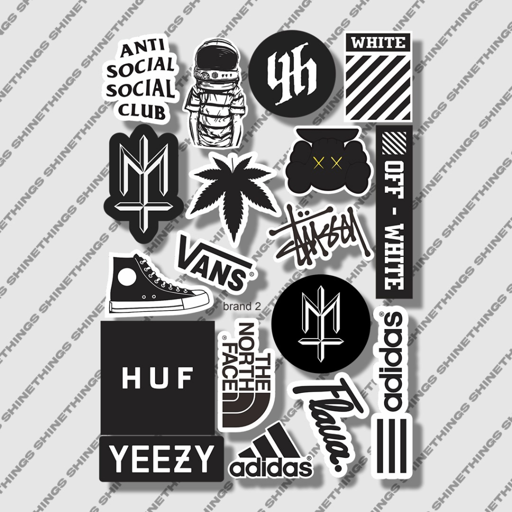 Jual stiker pack BRAND helm tumblr helmet music brand hype STICKER PACK ...