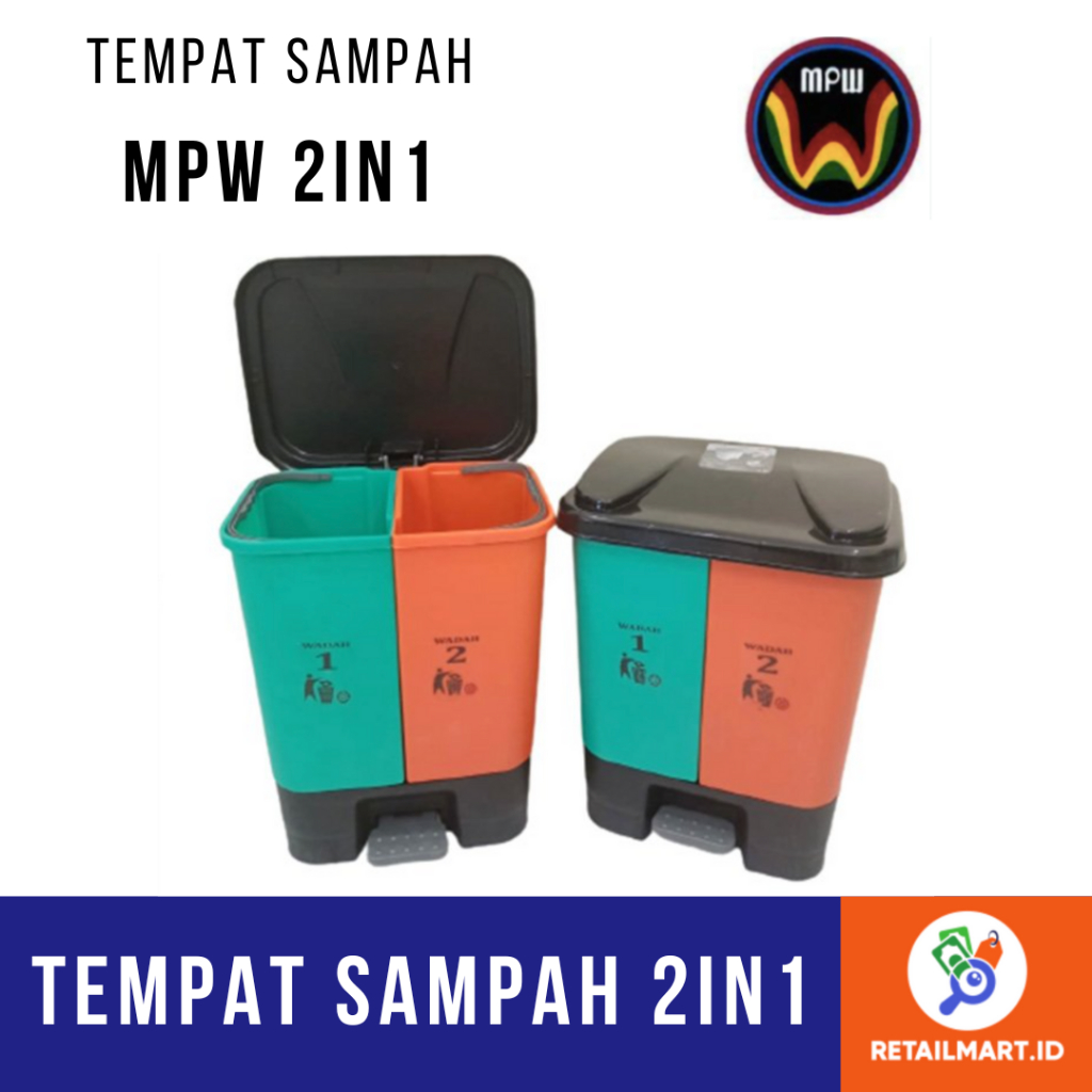 Jual MPW: TEMPAT SAMPAH INJAK 2 WADAH 20, 40 LITER (2 IN 1) | Shopee ...
