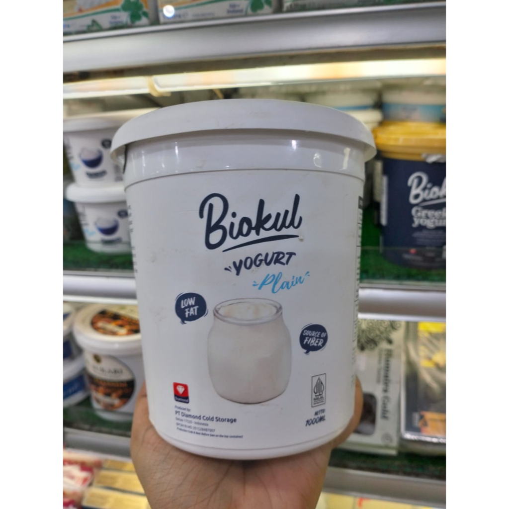Jual biokul yoghurt plain 1liter low fat Shopee Indonesia