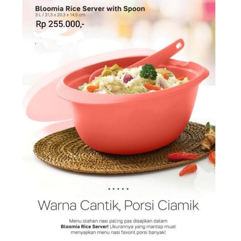 Jual Bloomia rice server 3L Tupperware Shopee Indonesia