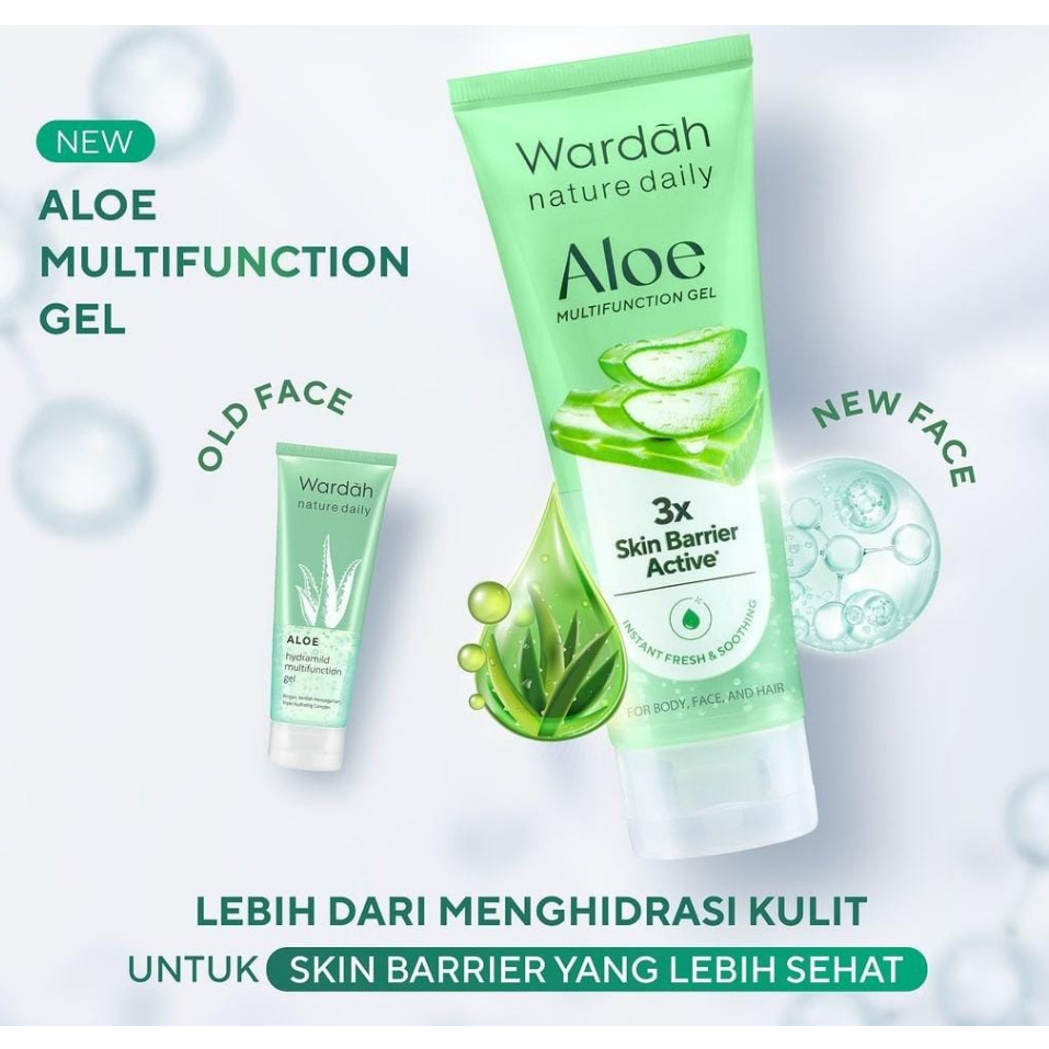 Jual Wardah Nature Daily Aloe Hydramild Multifunction Gel 100ml Kemasan Baru Shopee Indonesia 6209