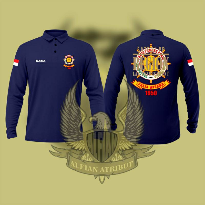 Jual Kaos Kerah Polo Satpol Pp Kaos Kerah Satpol Pp Lengan Panjang Free Nama Shopee Indonesia