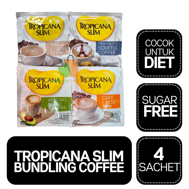 Jual Bundling Tropicana Slim Coffee, Paket Kopi Diet Isi 4 Sachet 4