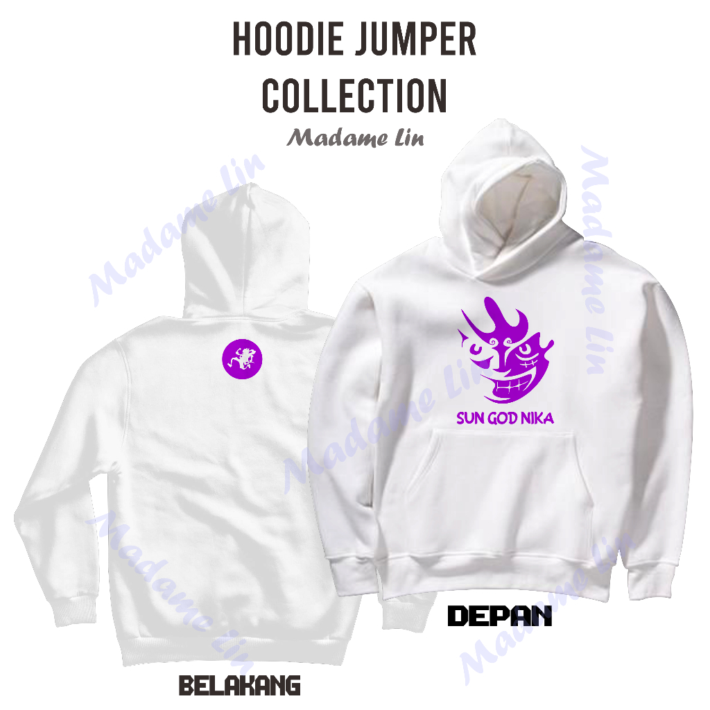 Jual Sweater Anime x Jumper LUFFY GEAR 5 SUNGODNIKA 03 One Piece Hoodie