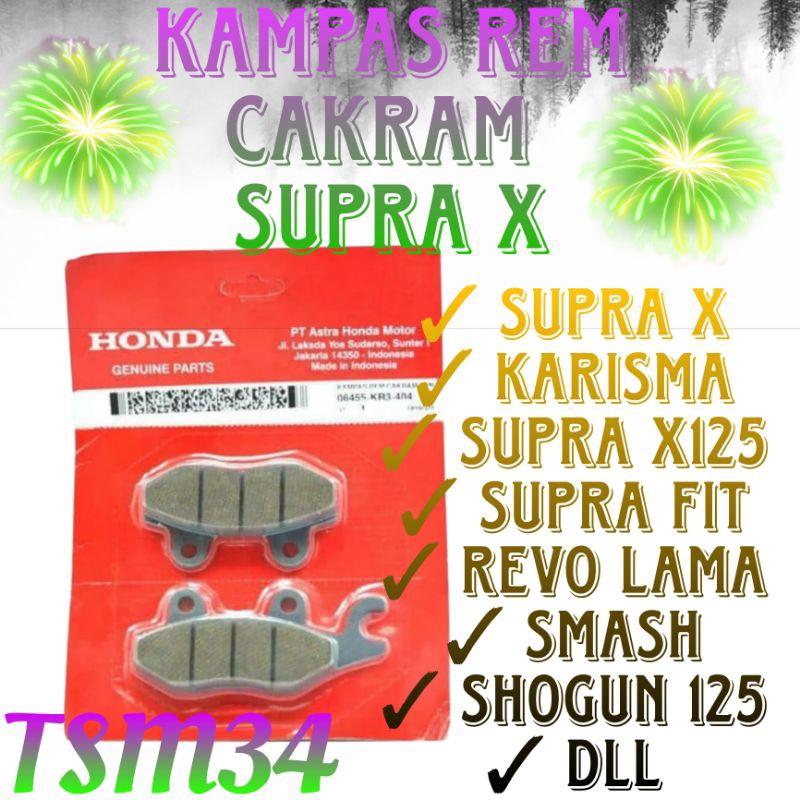 Jual kampas rem cakram depan Supra x / Kharisma / Supra fit / Supra x