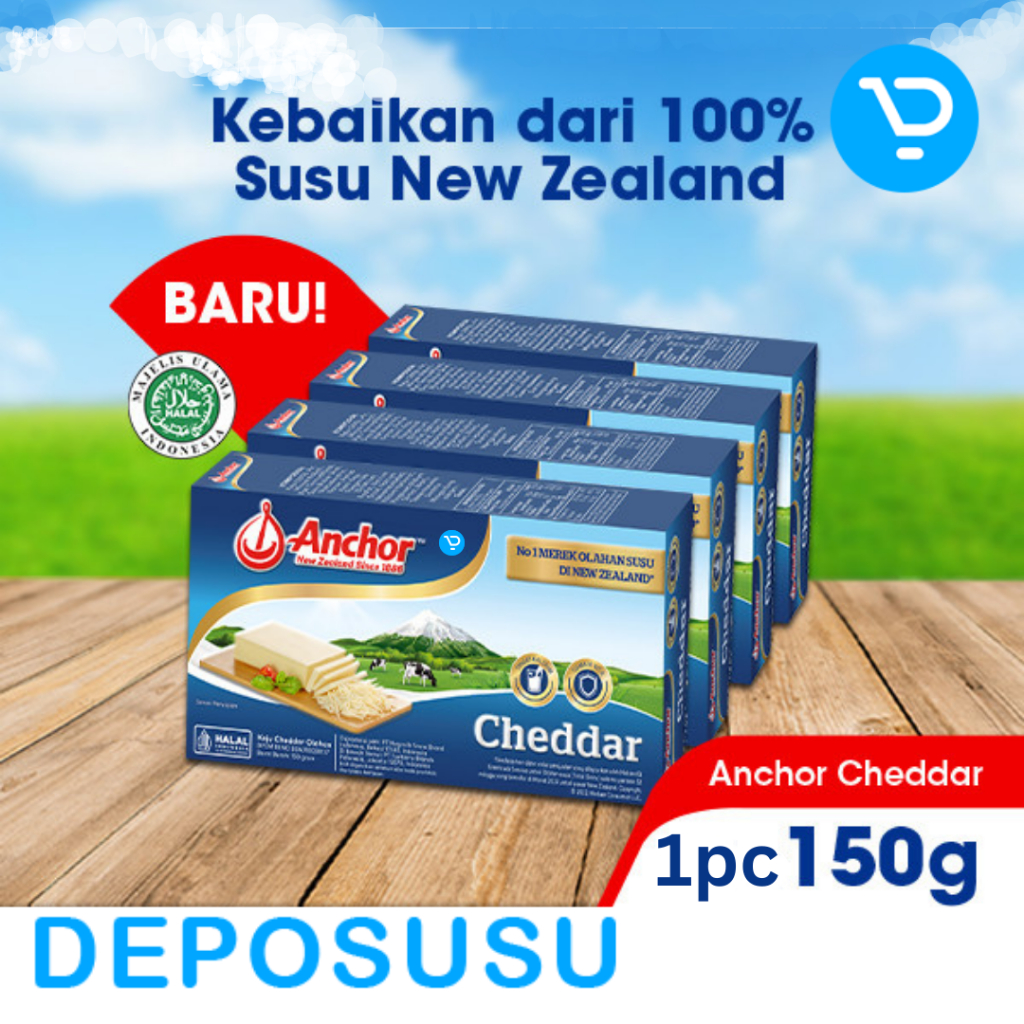 Jual Anchor Cheddar Block Cheese Keju Chedar Asli New Zealand | Shopee ...